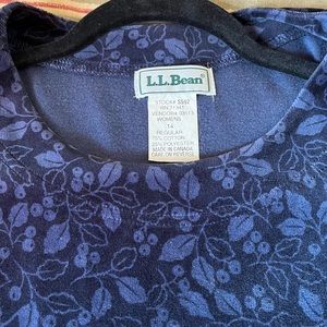 Sapphire blue LL Bean ankle length dress, size 14